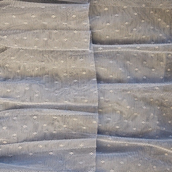 Anthropologie Maeve Blue Swiss Dot Mesh Tulle Tiered Ruffle Midi Skirt Size XL - Picture 4 of 9